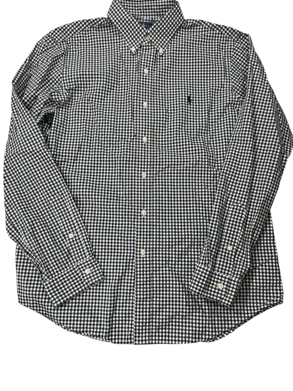 Ralph Lauren polo pony logo check shirt Men's size L